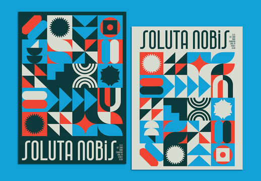 Creative Poster Layout Concept in Bauhaus Style Design