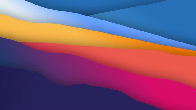 animation from wavy shapes filled colorful wavy shapes, 4K abstract animated background, Live wallpaper 