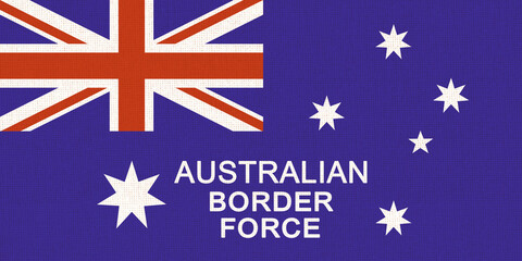 Australian Customs and Border Protection Service flag. Illustration of flag.