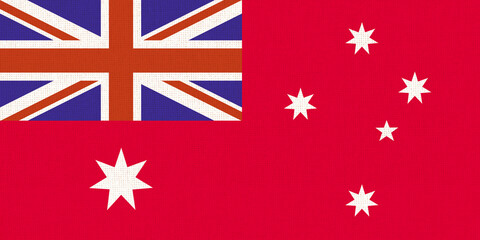 Australian red ensign. Illustration of Australian red ensign on fabric surface