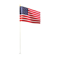 american flag isolated on transparent background