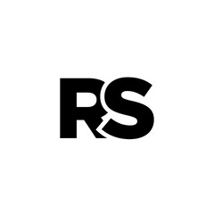 Letter R and S, RS logo design template. Minimal monogram initial based logotype.
