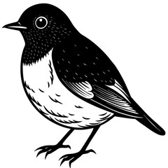 robin silhouette vector illustration svg file