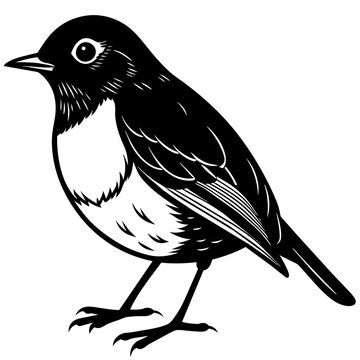 recommend clip art: robin silhouette vector illustration svg file