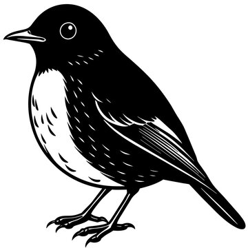 recommend clip art: robin silhouette vector illustration svg file