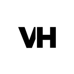 Letter V and H, VH logo design template. Minimal monogram initial based logotype.
