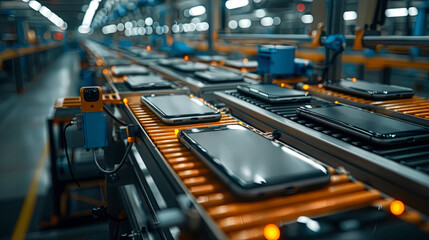 Production of smartphones at the modern factory