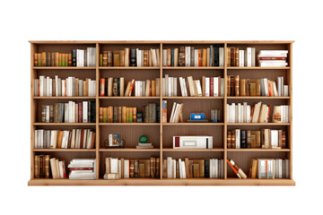Towering Tomes: A Kaleidoscope of Knowledge. White or PNG Transparent Background.