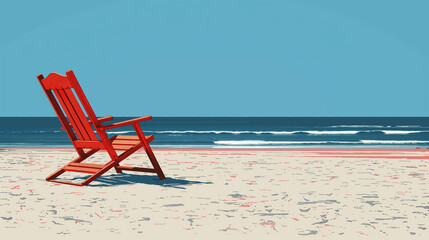 Summer vacation - beach chairs on a tropical beach