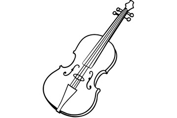 Fototapeta na wymiar cello silhouette vector illustration