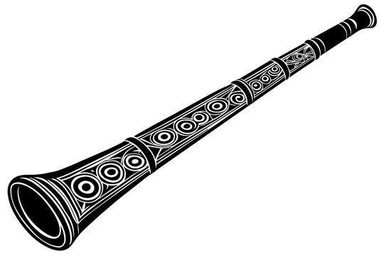 recommend clip art: didgeridoo silhouette vector illustration