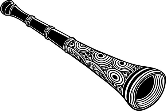 recommend clip art: didgeridoo silhouette vector illustration