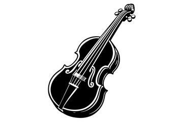 Fototapeta na wymiar violin silhouette vector illustration