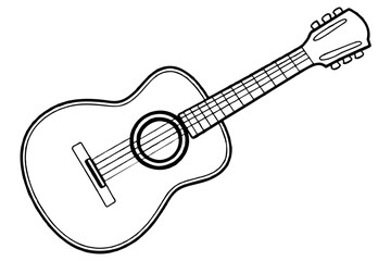 guitar silhouette vector illustration