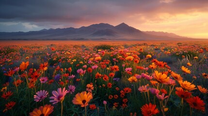 Fleeting Beauty: Wildflowers in the Arid Land, generative ai