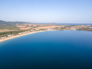 Fototapeta na wymiar Aerial view of Gradina Beach near town of Sozopol, Bulgaria
