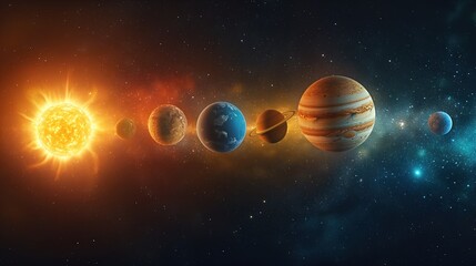 System in space. Planets in outer space. Elements of this image furnished by NASA