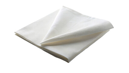 Naklejka premium Stack of white napkins. Isolated on a transparent background.