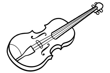 Fototapeta na wymiar violin silhouette vector illustration