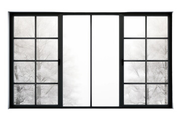Monochrome Portal: A Glimpse Through Time. White or PNG Transparent Background.