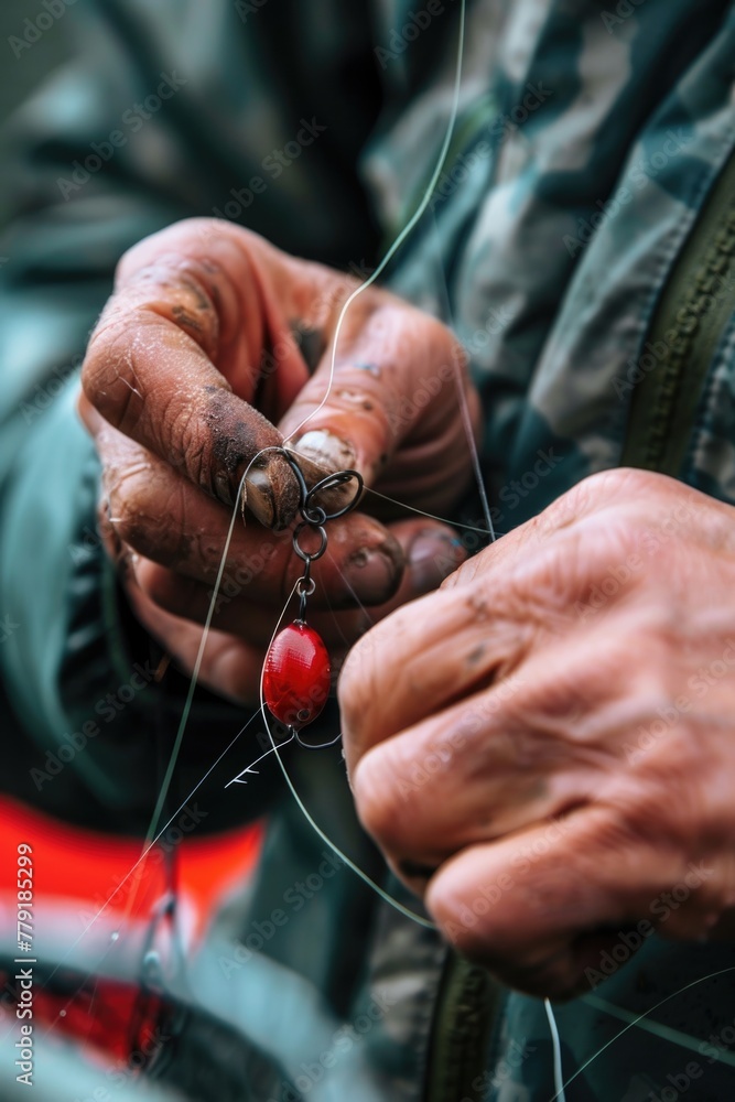 Aufkleber close up of a person holding a small object, suitable for various concepts