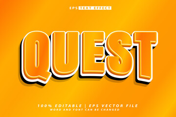 Quest editable comic style game and soft text style