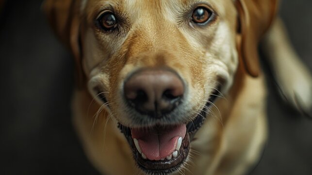 Detailed image of a dog with its mouth open, suitable for pet care or veterinary concepts