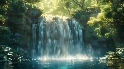 Secret Oasis: Discovering the Hidden Waterfall, generative ai