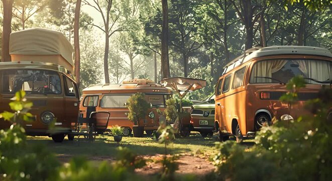 camping center for camping vans in nature