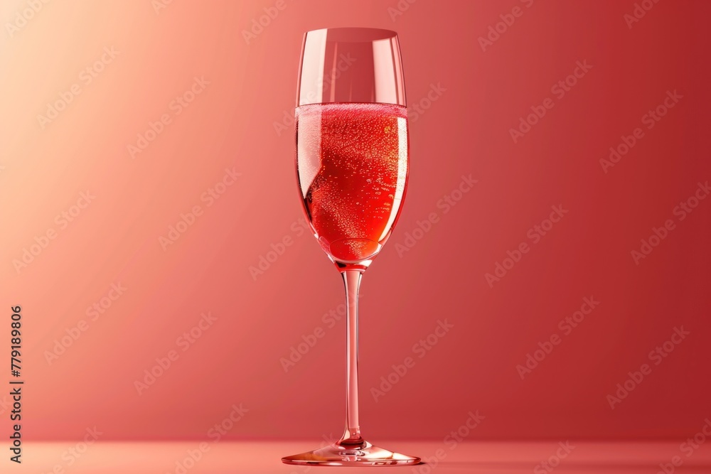 Poster A close up of a glass of wine on a table. Suitable for food and beverage concepts