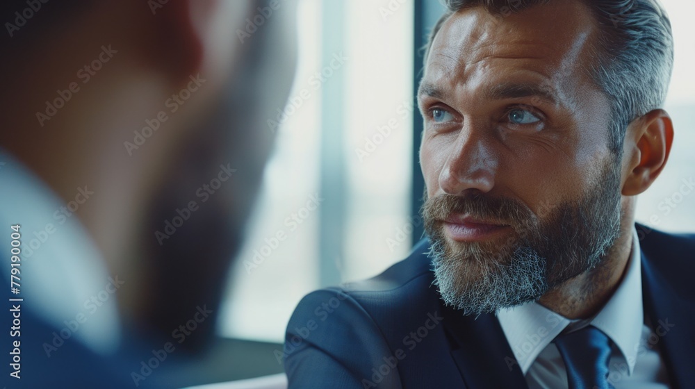 Poster close-up of a person in formal attire. suitable for business concepts