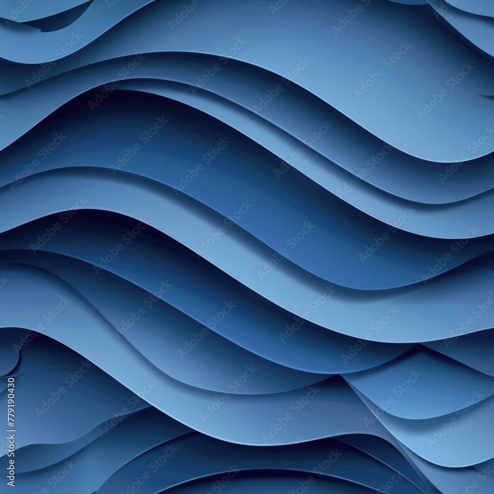 Aufkleber A blue abstract background with wavy shapes. Ideal for design projects
