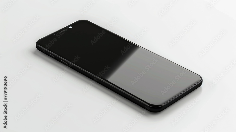 Poster A close up image of a cell phone on a table. Can be used for technology or communication concepts