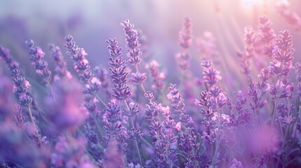 Close up of a bunch of lavender flowers. Suitable for aromatherapy or nature concepts - obrazy, fototapety, plakaty