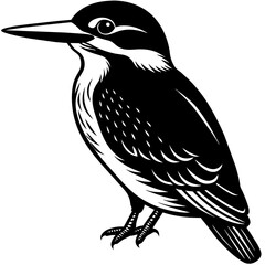 kingfisher silhouette vector illustration svg file