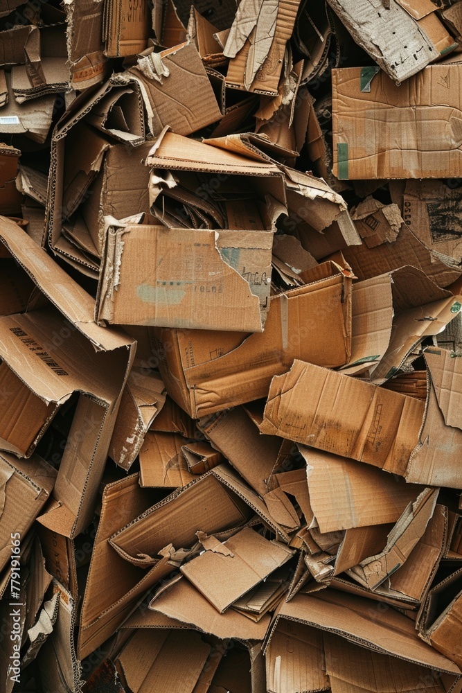 Aufkleber a pile of cardboard boxes stacked on top of each other. suitable for logistics and storage concepts