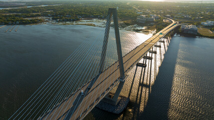 Fototapeta premium The Arthur Ravenel Jr. Bridge over the Cooper River.