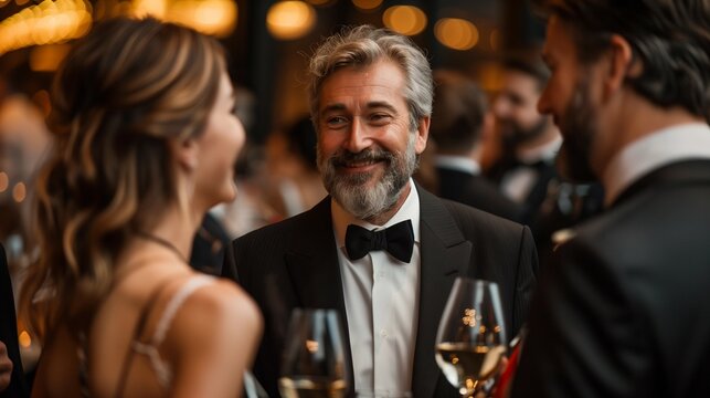 Luxurious Black-Tie Fundraising Gala Event, generative ai