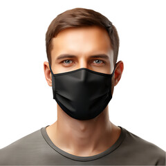 man in black mask new normal fashion