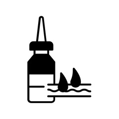 hair serum icon. black fill icon