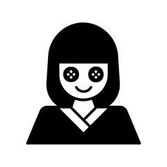 mask for eyes icon. black fill icon