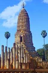 A Khmer style temple in the Si Sarchanalai Historical Park, Sukhothai, Thailand