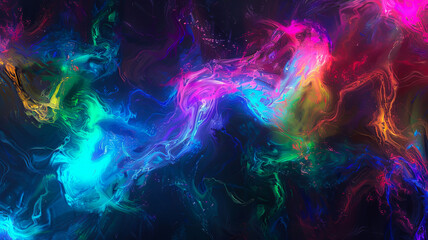 Mixing of many galaxy colourful substances in deep space. Abstract background for streams and games