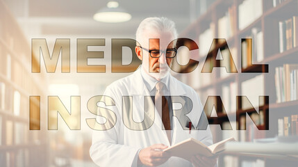 The doctor, the medical insurance and the patient's form for obtaining medical information during...