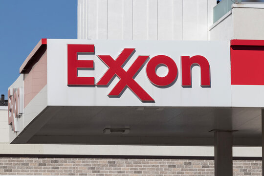 Exxon Retail Gas station. ExxonMobil is the world's largest oil, petrol and gas company.