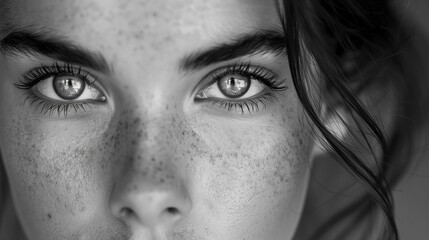 Naklejka premium Youthful Resilience: Embracing Flaws with Grace, generative ai