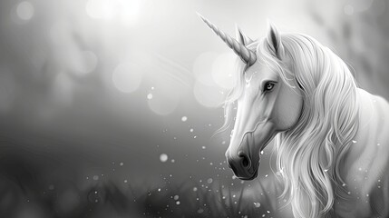 Obraz na płótnie Canvas black and white unicorn. Generative AI