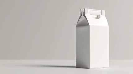 empty milk or juice box. 3D vector illustration