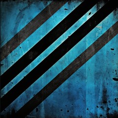 Blue black grunge diagonal stripes industrial background warning frame, vector grunge texture warn caution, construction, safety background with copy space for photo or text design 