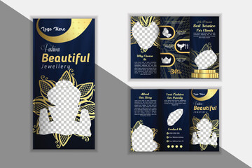Vector Business Marketing Tri fold Brochure Design Template or expert corporate modern multifunctional trifold brochure